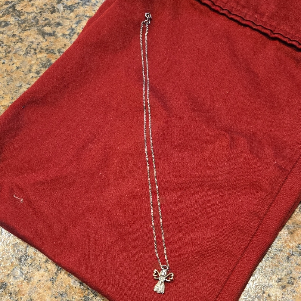 Sterling Silver Angel Pendant Necklace